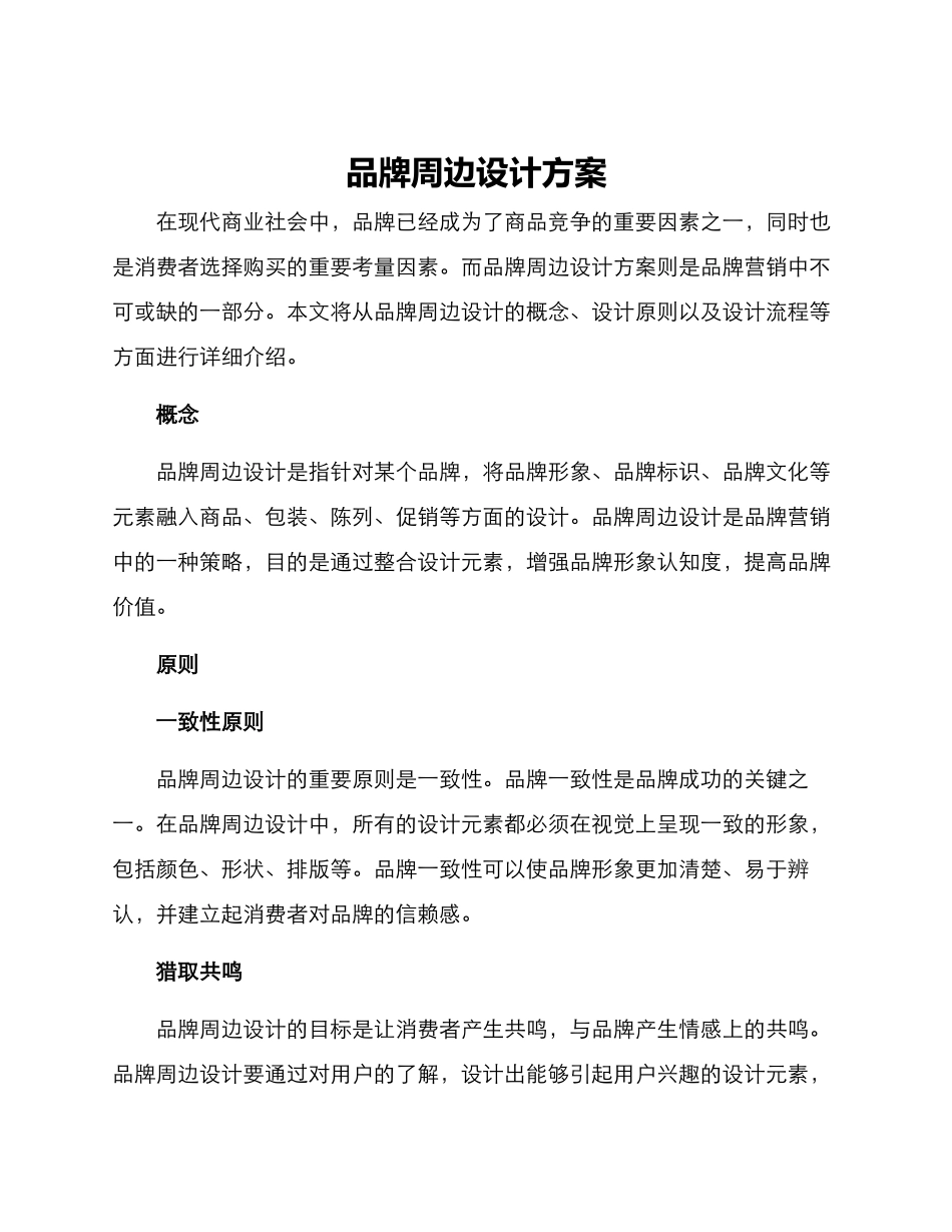 品牌周边设计方案_第1页