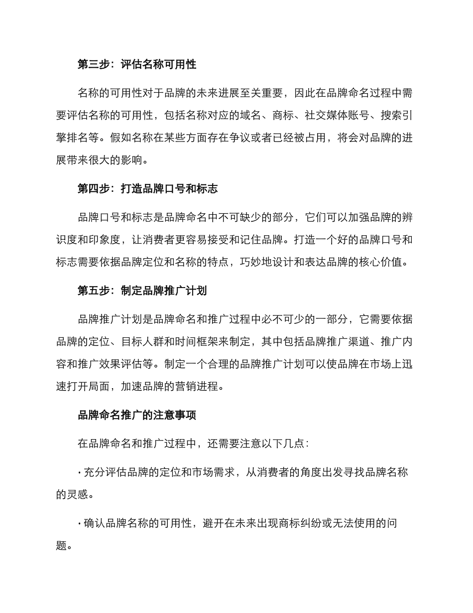 品牌命名推广方案_第2页