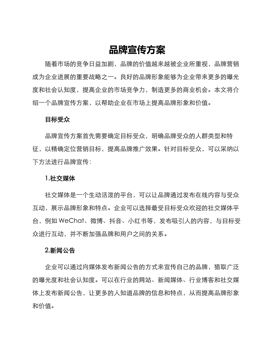 品牌宣传方案_第1页