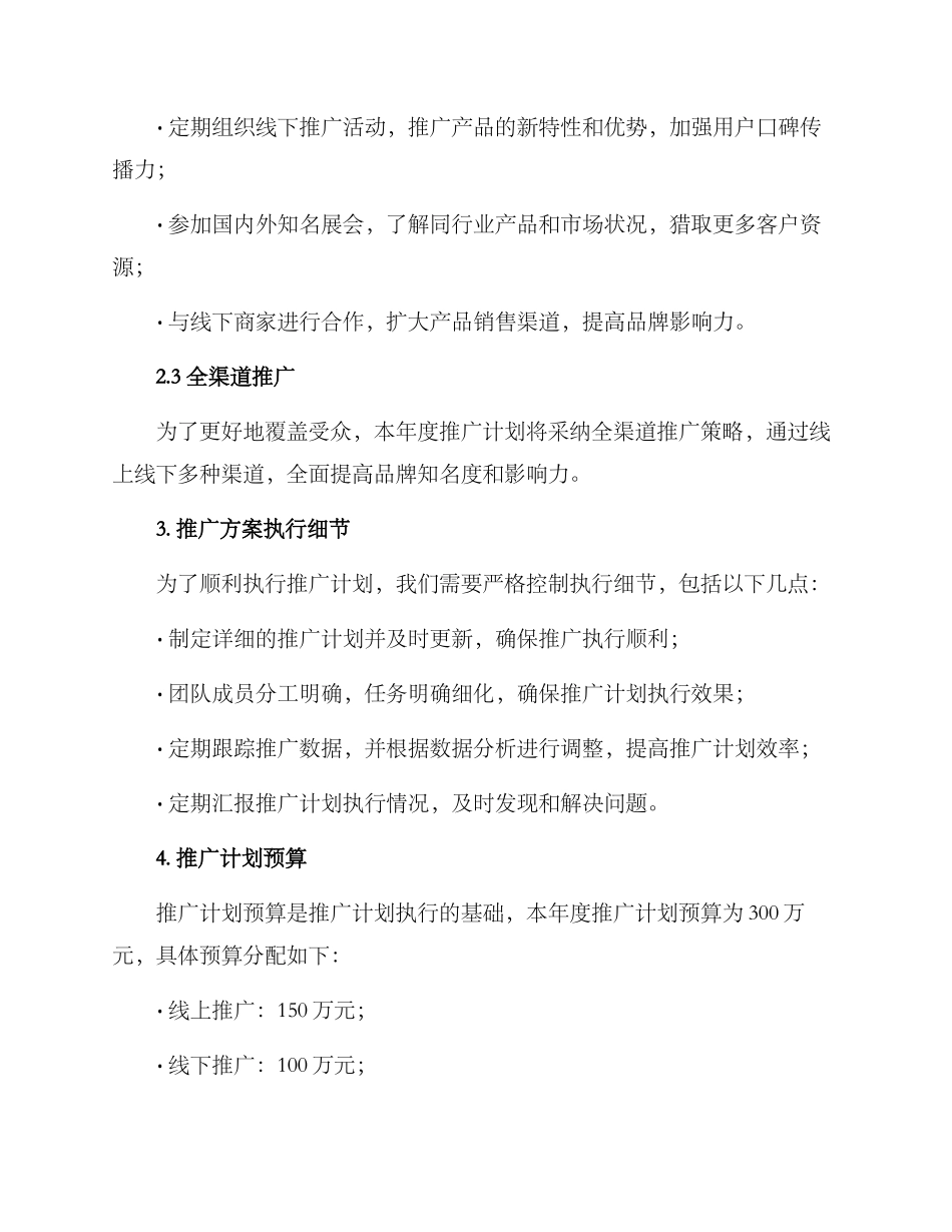 品牌年度推广计划方案_第2页