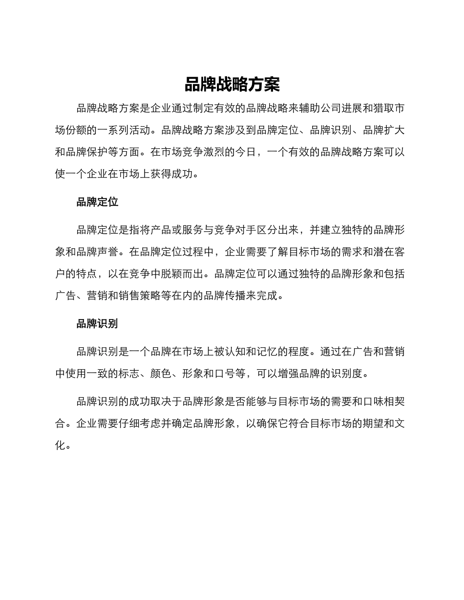 品牌战略方案_第1页