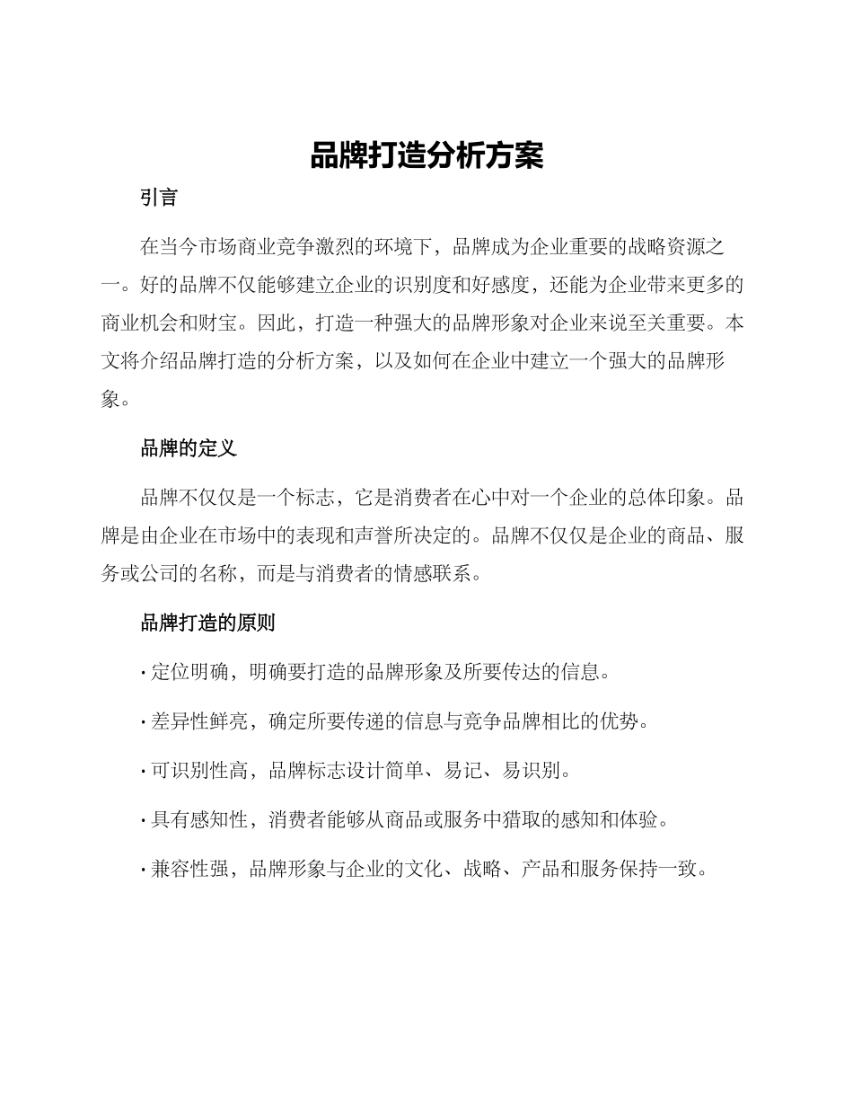 品牌打造分析方案_第1页