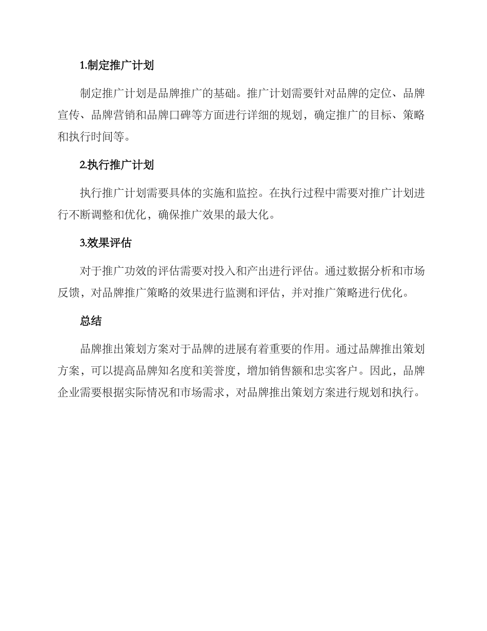 品牌推出策划方案_第3页