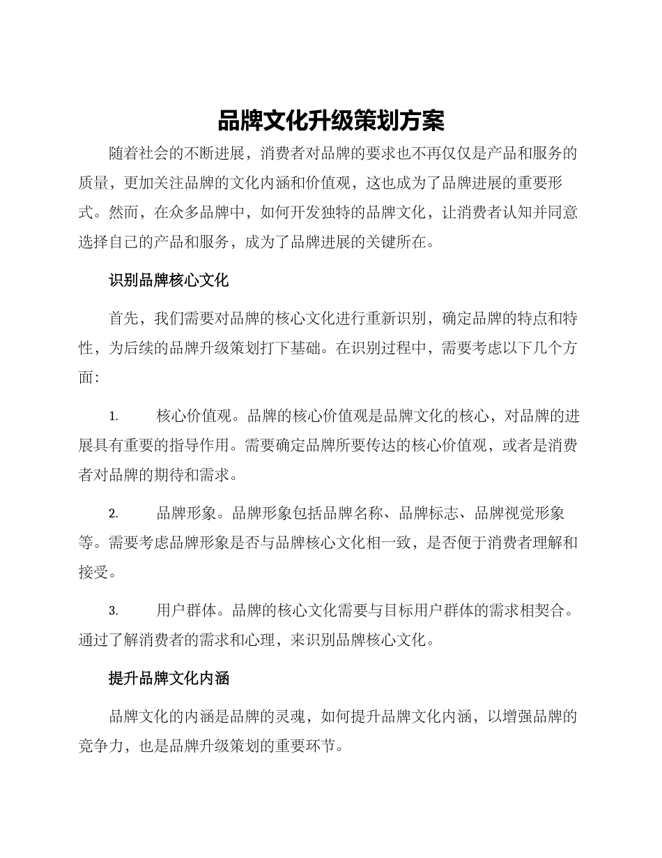 品牌文化升级策划方案_第1页