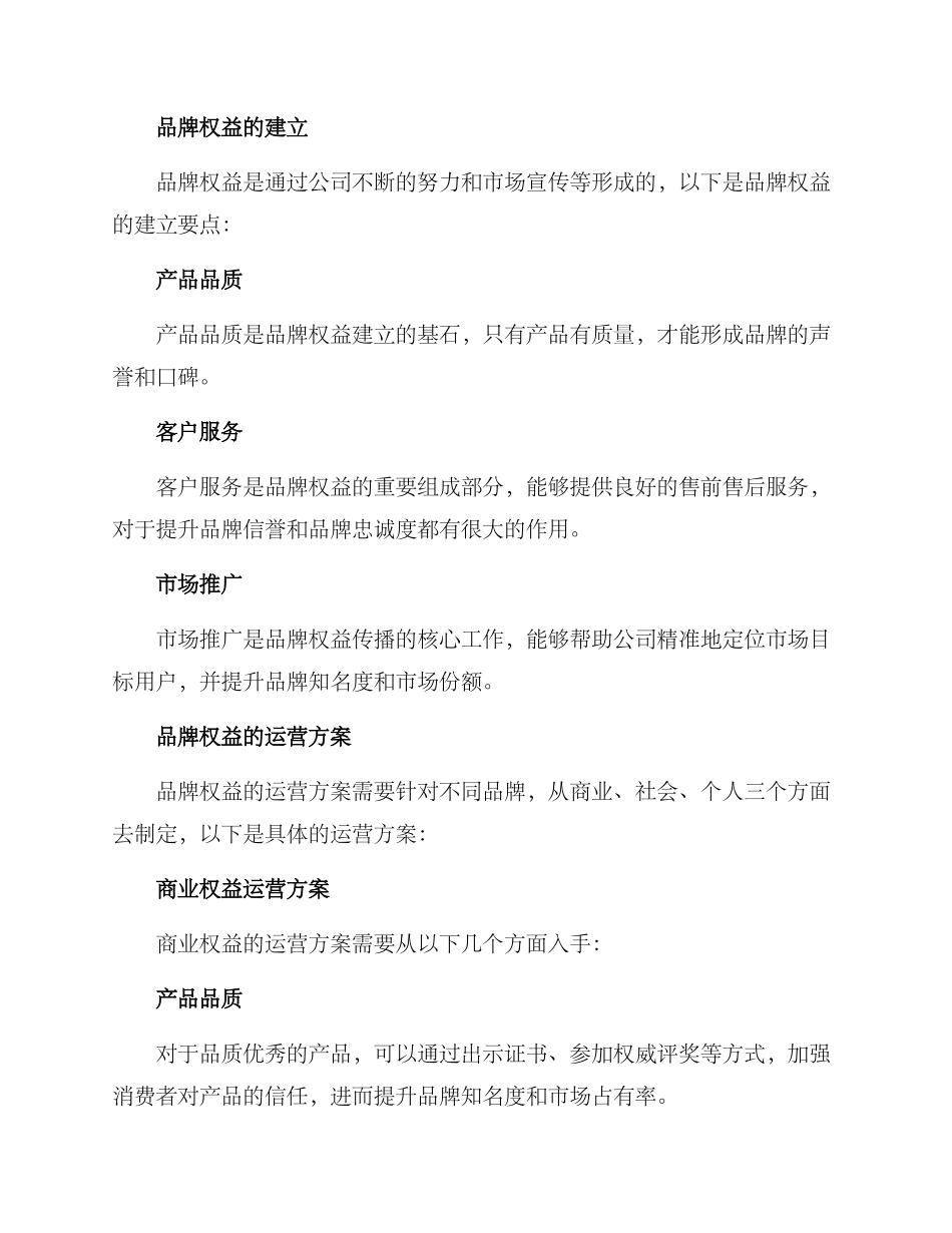 品牌权益运营方案_第2页