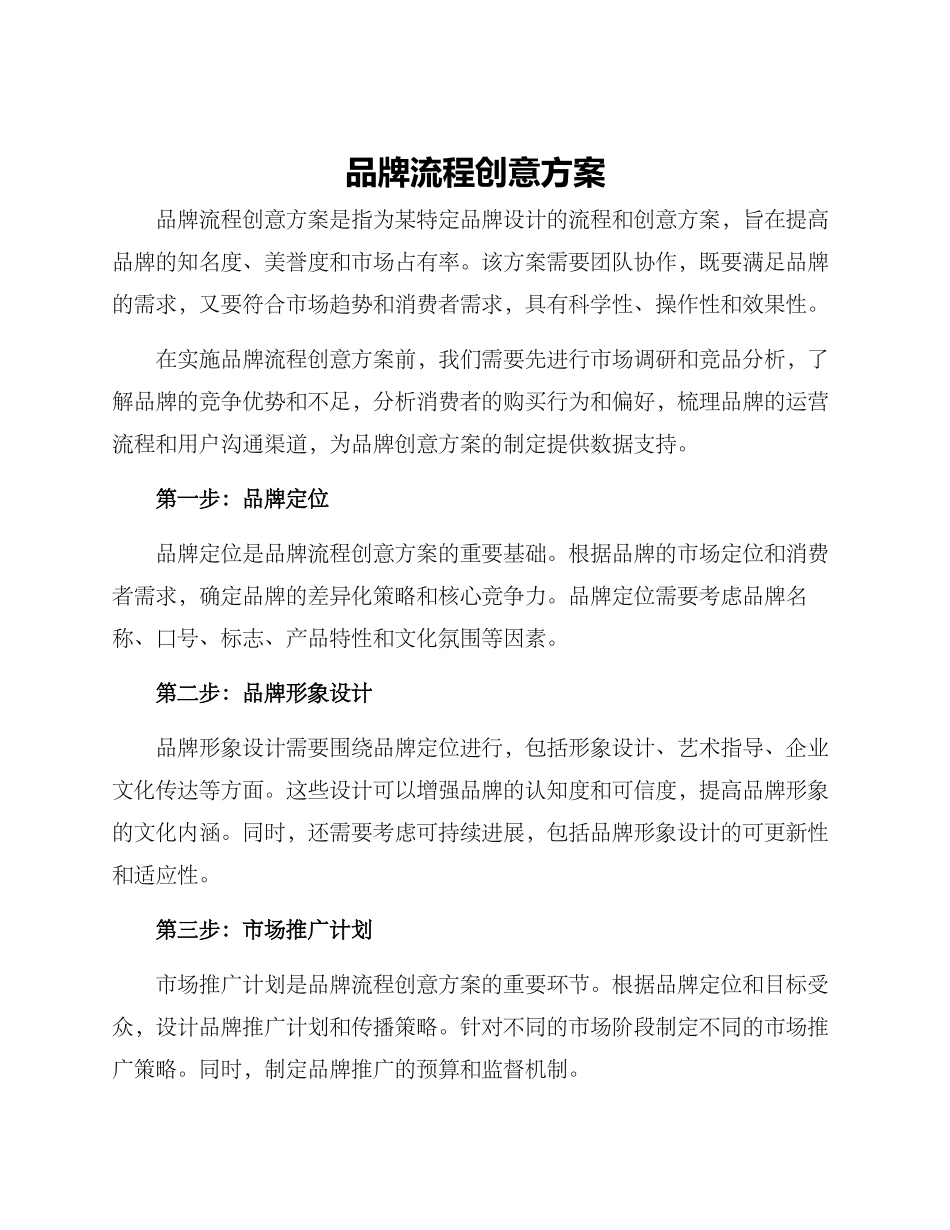 品牌流程创意方案_第1页