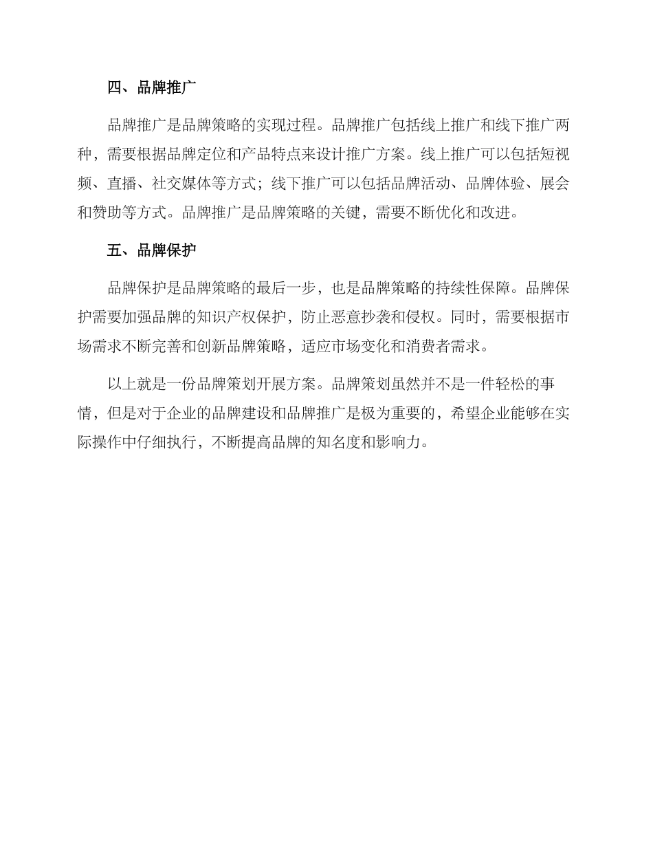 品牌策划开展方案_第2页