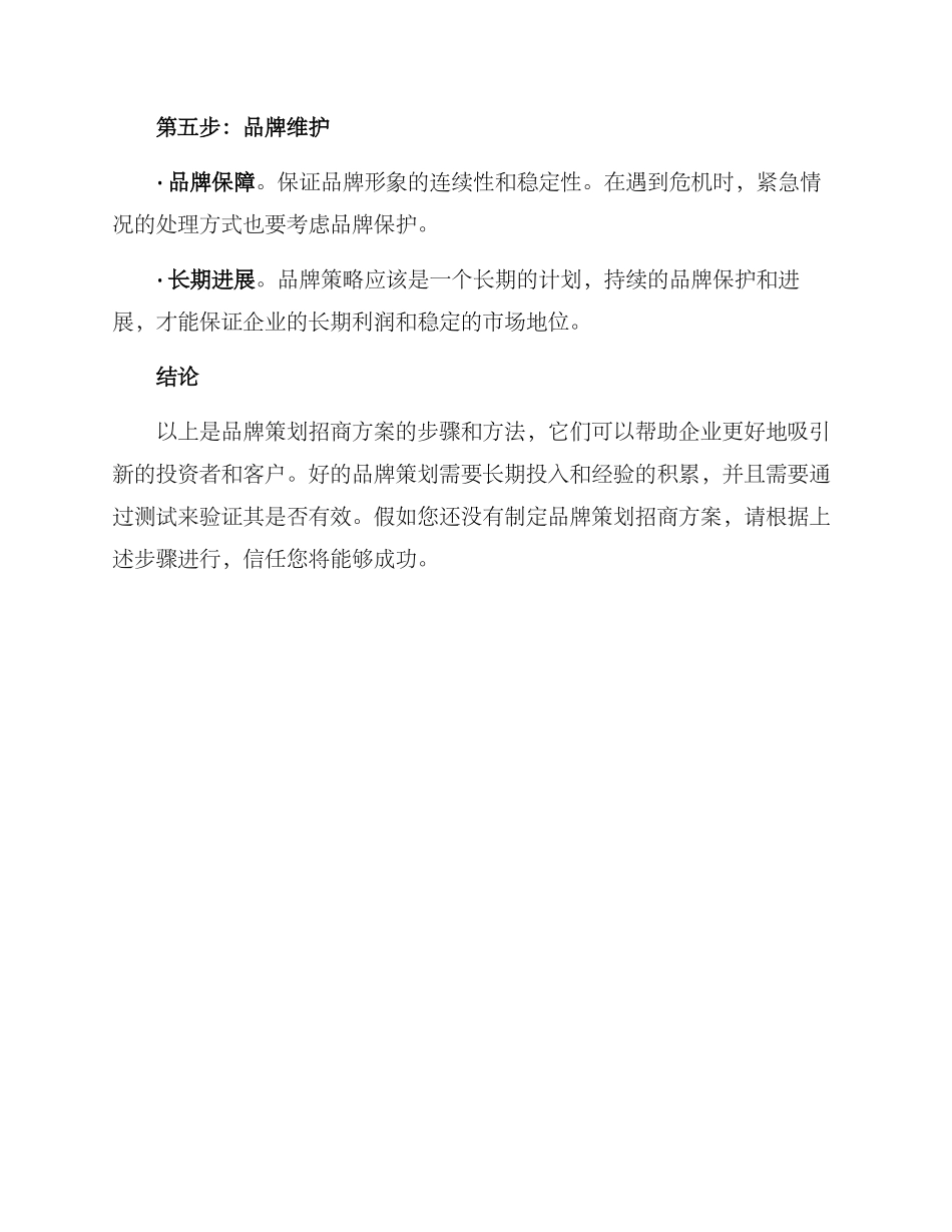 品牌策划招商方案_第3页