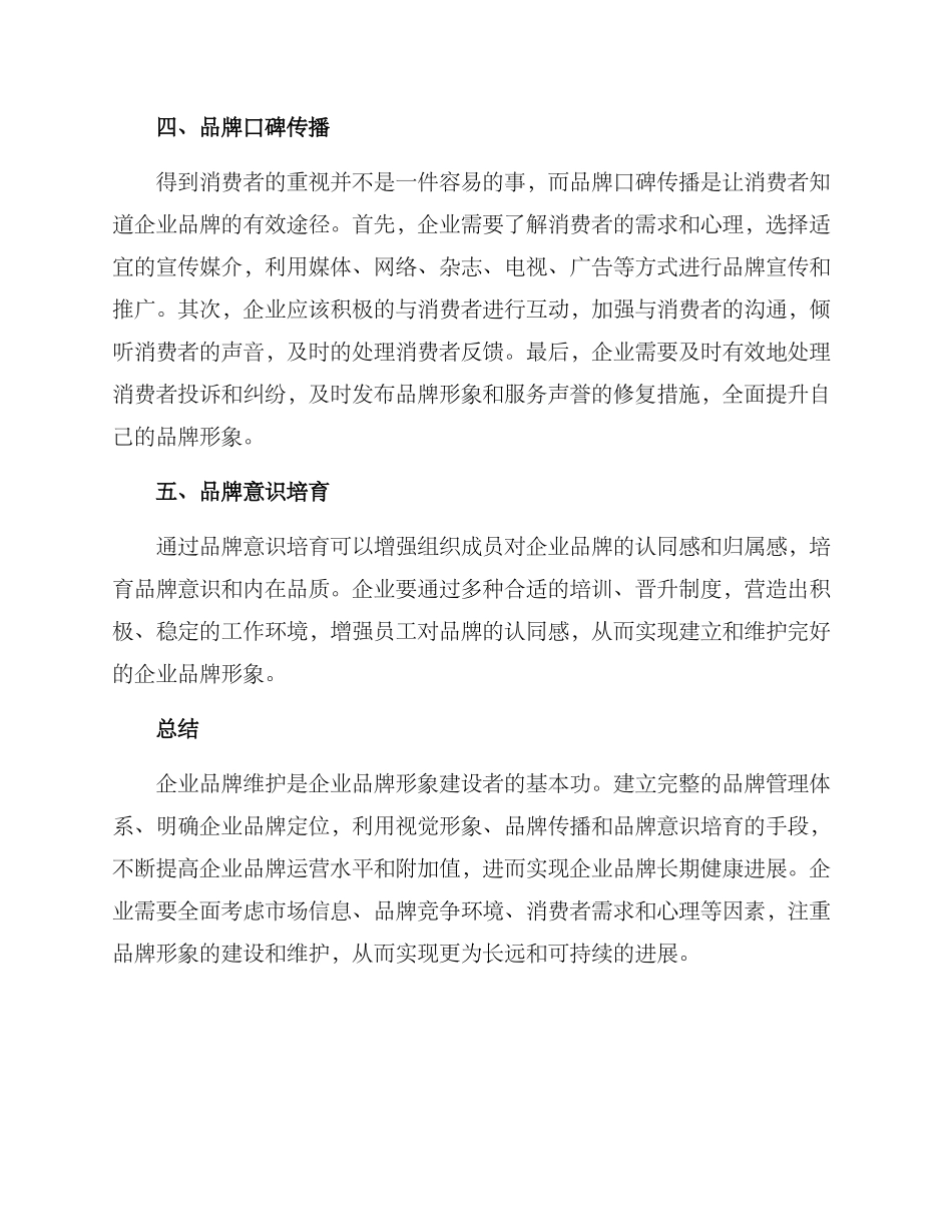 品牌维护经营方案_第2页