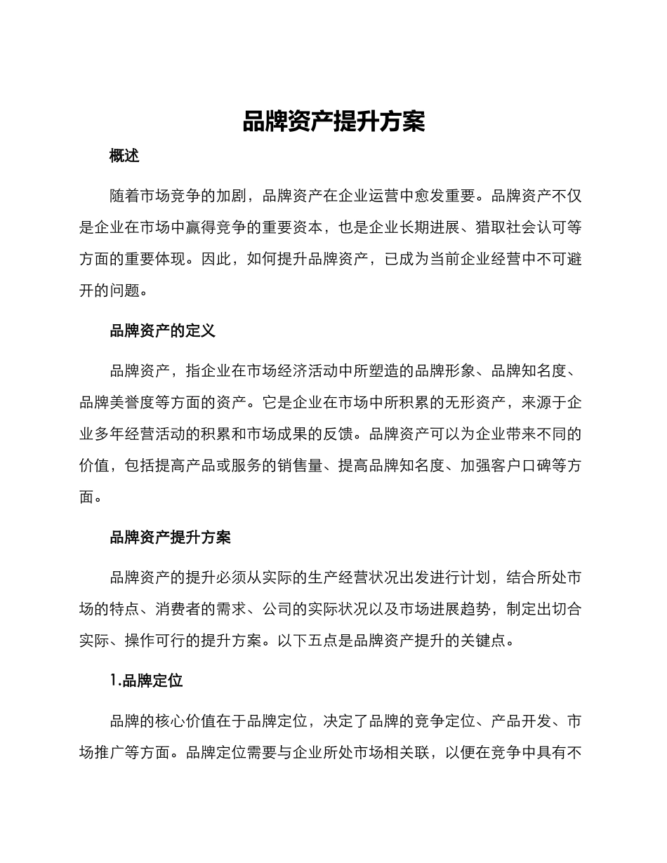 品牌资产提升方案_第1页