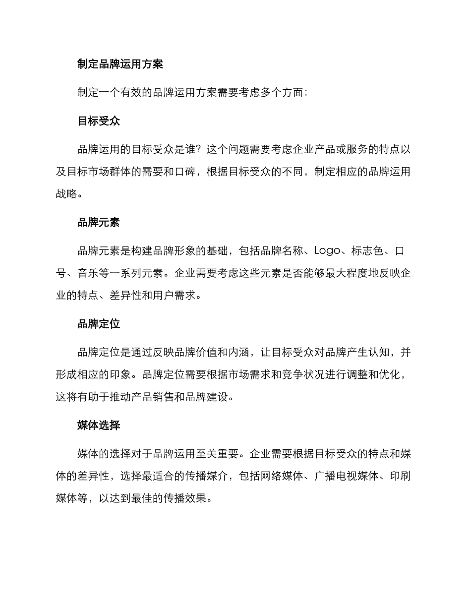 品牌运用介绍方案_第2页