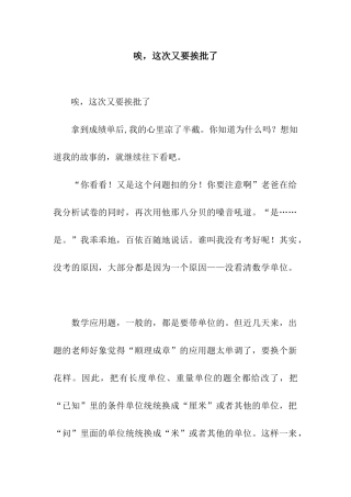 唉-这次又要挨批了