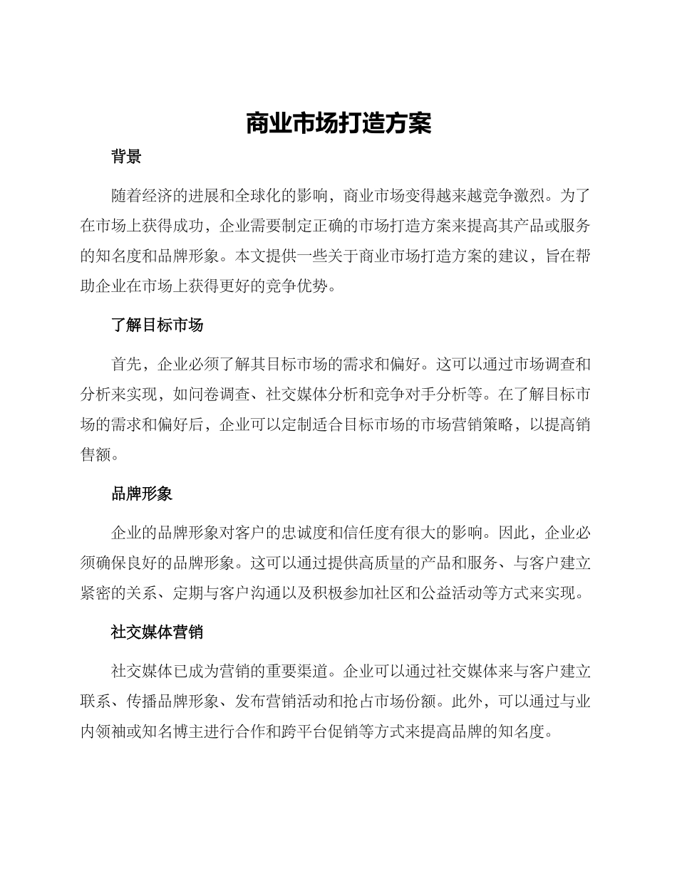 商业市场打造方案_第1页