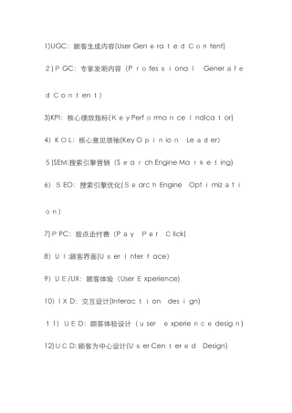 商业常见术语英文缩写