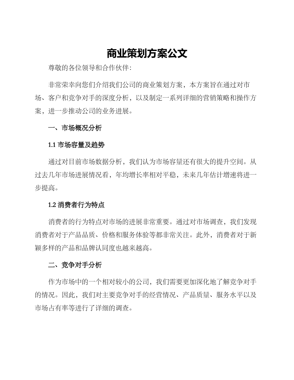 商业策划方案公文_第1页