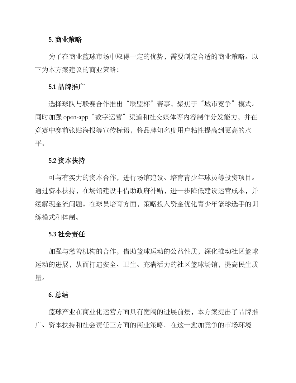 商业篮球企划方案_第2页