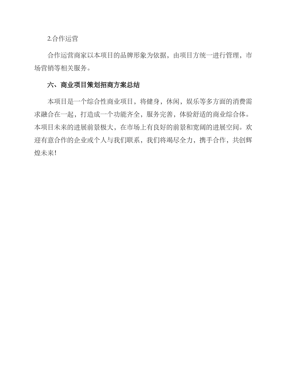 商业项目策划招商方案_第3页