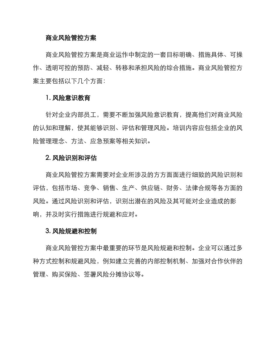 商业风险管控方案_第2页