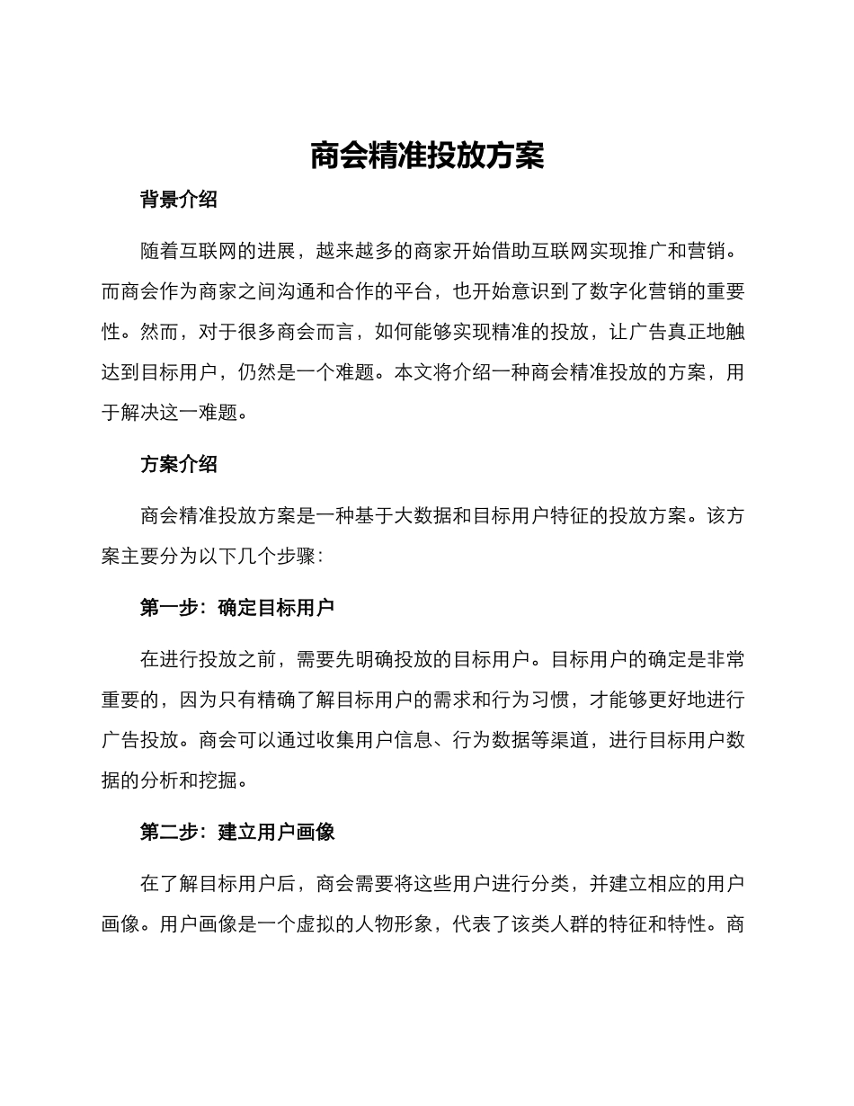 商会精准投放方案_第1页