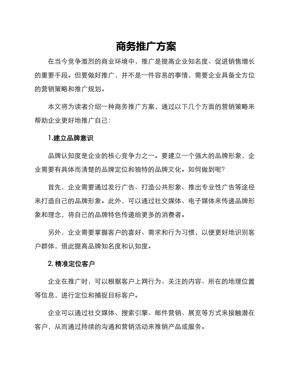 商务推广方案_第1页