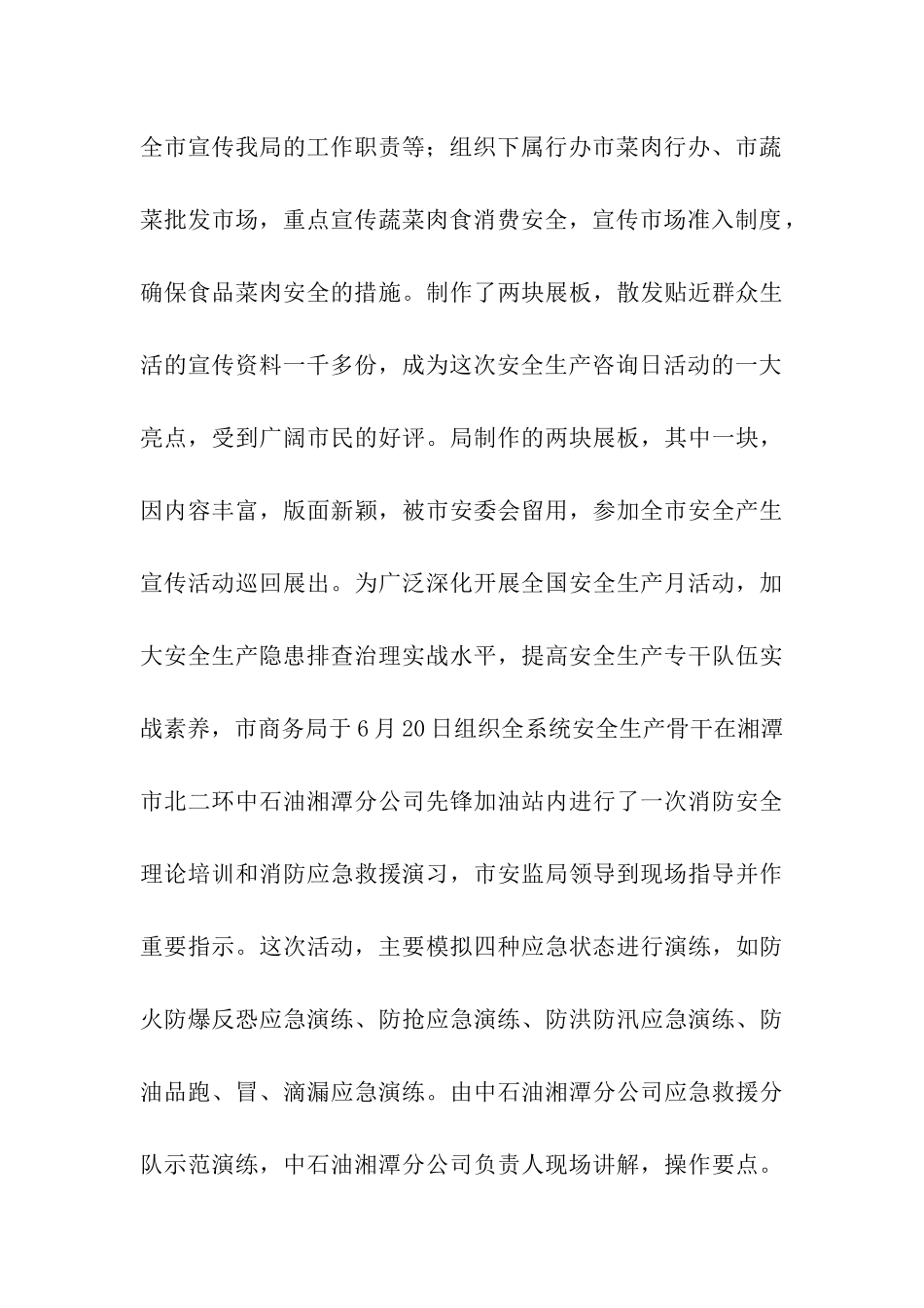 商务系统“安全生产月”活动总结_第3页