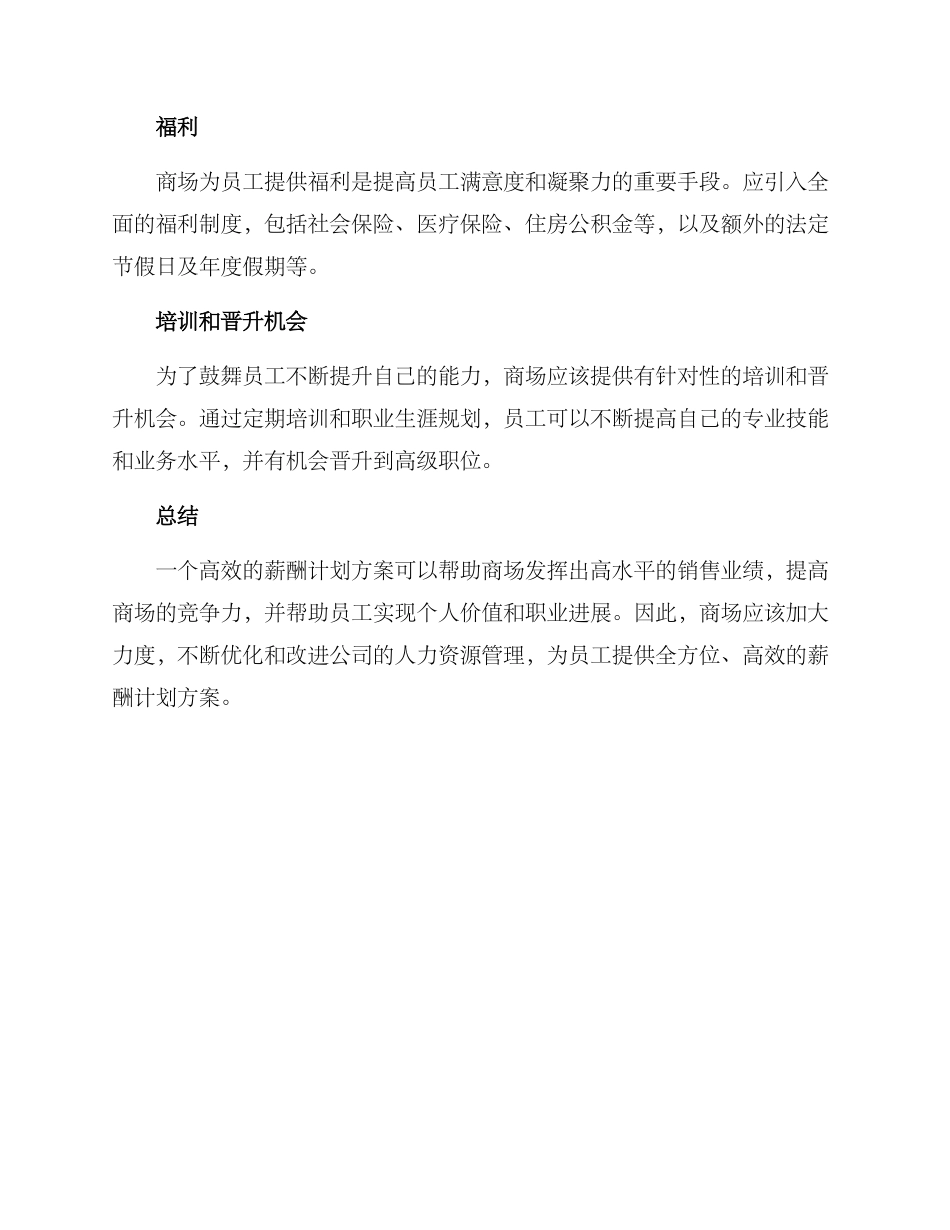 商场薪酬计划方案_第2页