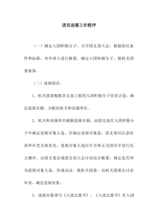 团员发展工作程序