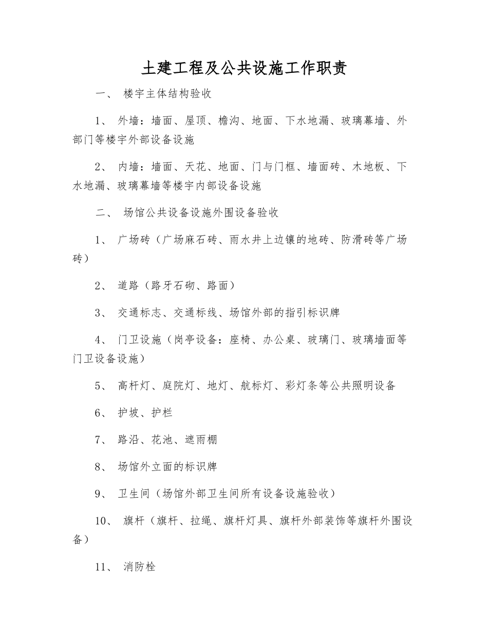 土建工程及公共设施工作职责_第1页