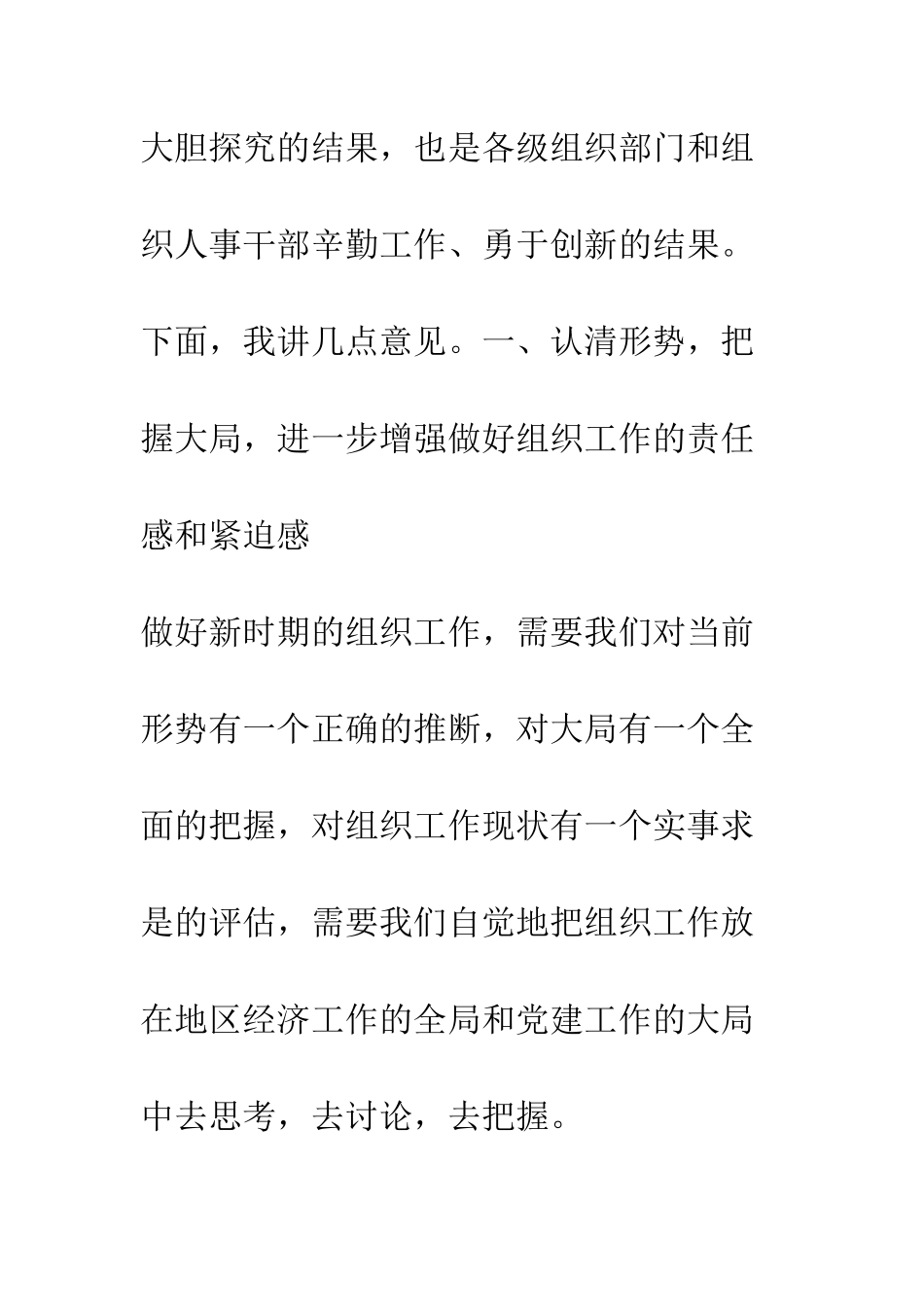 在地区组织工作会议上的讲话--精编范文_第2页