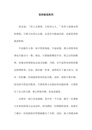 坚持就是胜利-2