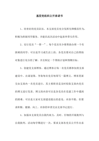 基层党组织公开承诺书-5