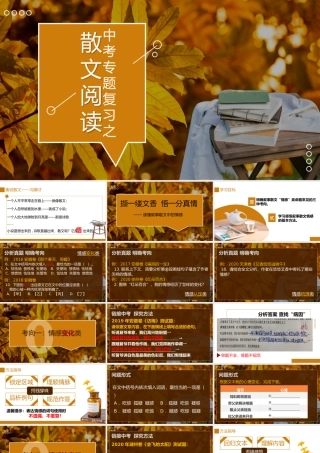（中考复习）散文阅读专题——读懂叙事散文中的情感 2022.6.8