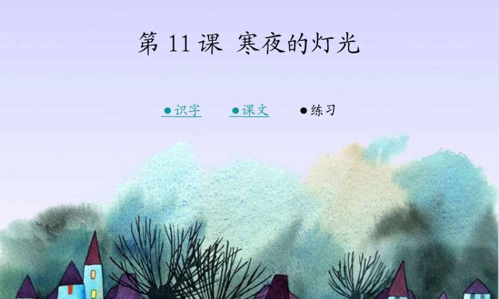 11  寒夜的灯光