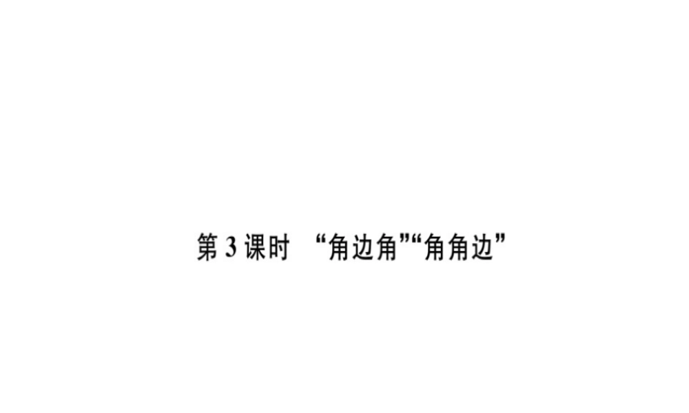 12.2  第3课时  “边角边”“角角边”