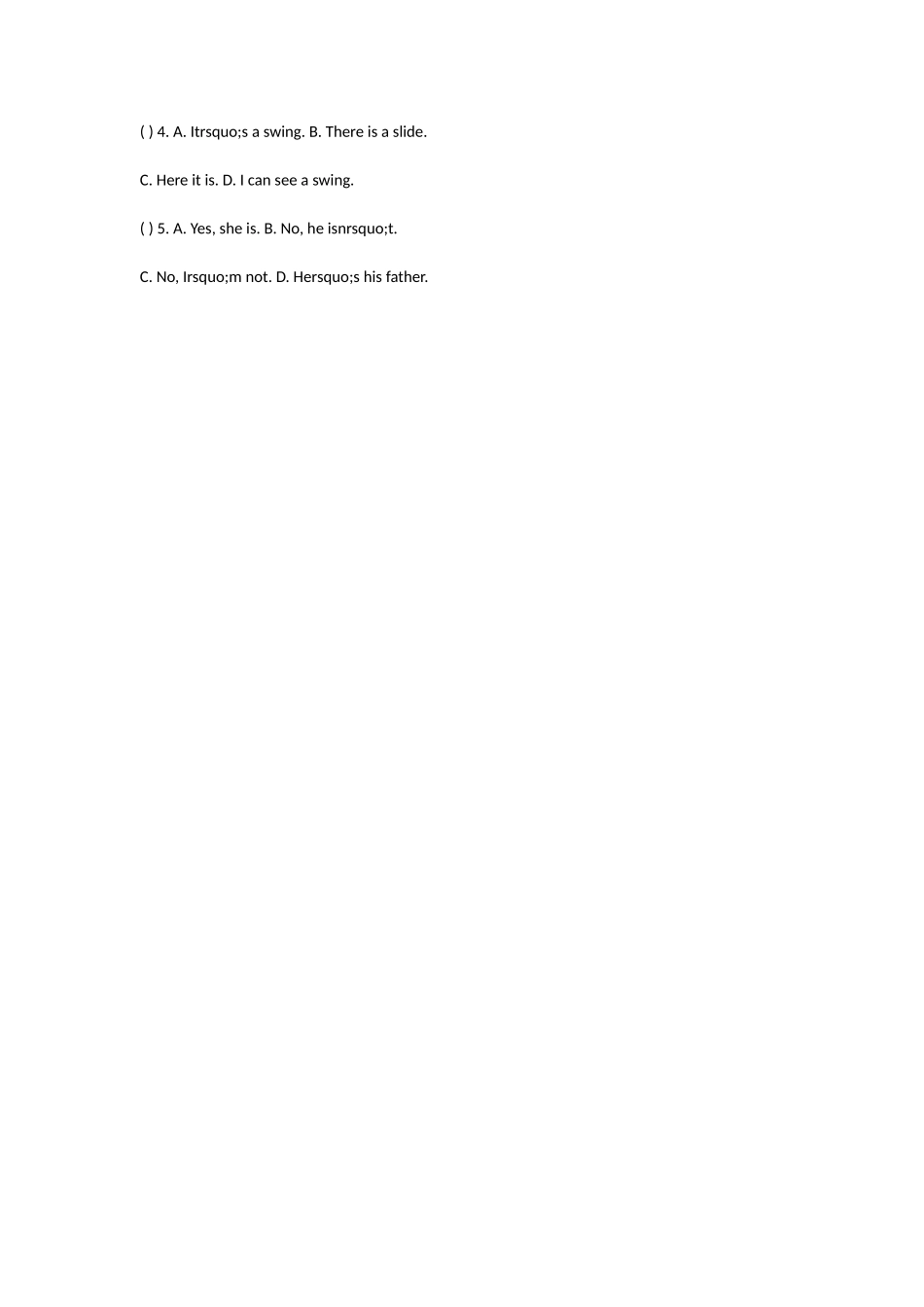 牛津版五年级上册英语第八单元测试卷（1）_第2页