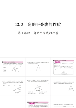 12.3  第1课时  角的平分线的性质