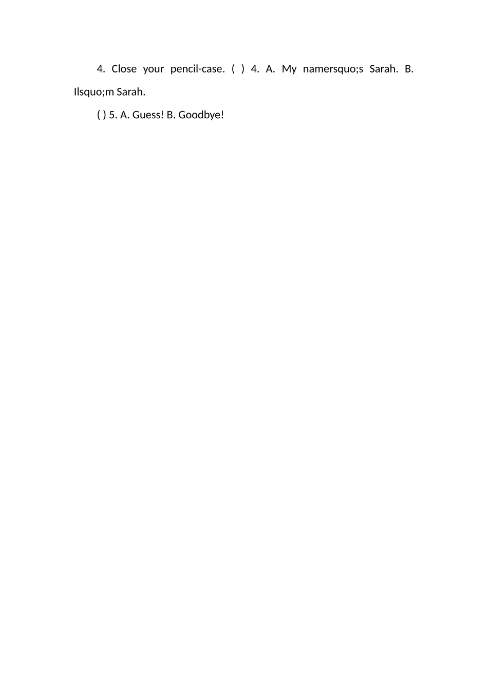 牛津版小学三年级上册第一单元测试题_第2页