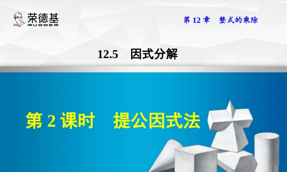 12.5.2  提公因式法