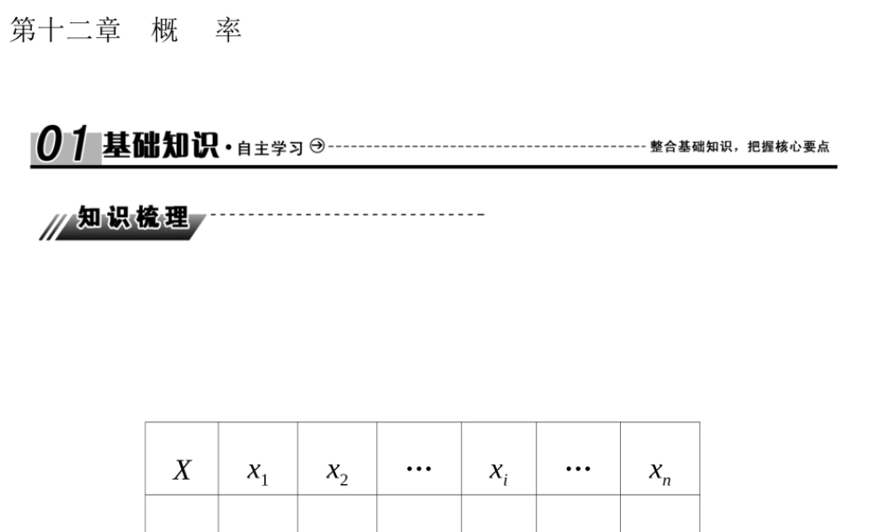12-6离散型随机变量的均值与方差、正态分布
