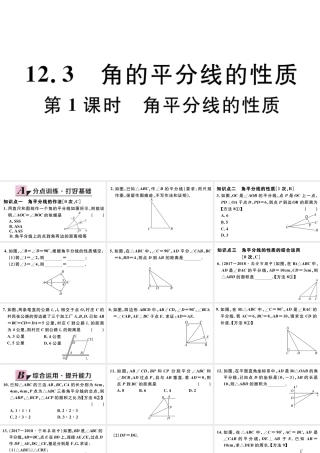 12.3 第1课时 角平分线的性质