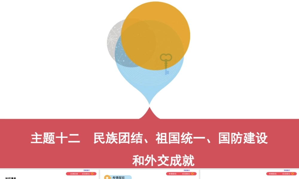 12_主题十二　民族团结、祖国统一、国防建设和外交成就