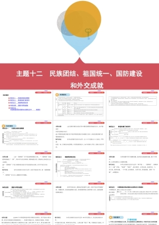 12_主题十二　民族团结、祖国统一、国防建设和外交成就
