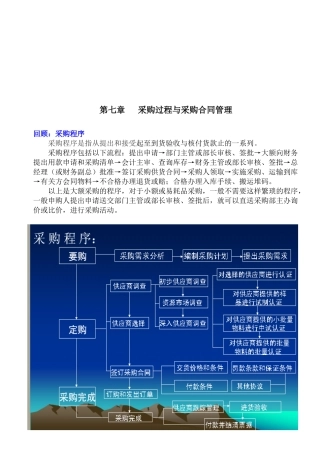 采购过程与采购合同管理