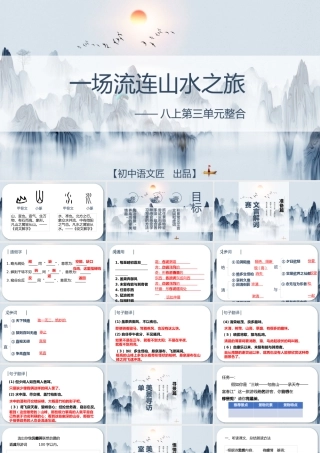 【单元整合】一场流连山水之旅——八上第三单元整合