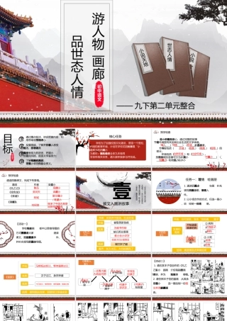 【单元整合】游人物画廊，品世态人情——九下第二单元整合