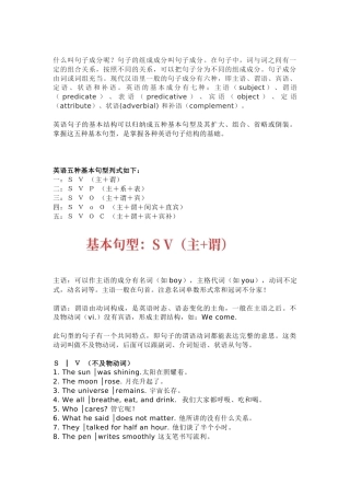 高中英语句子成分最详细归纳总结