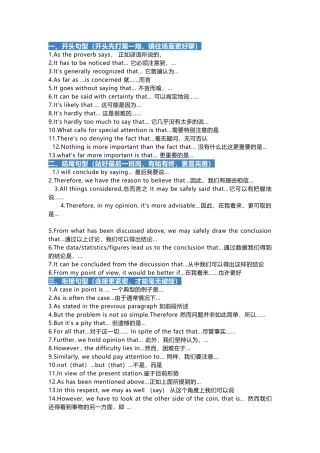 高中英语作文写作常见套路