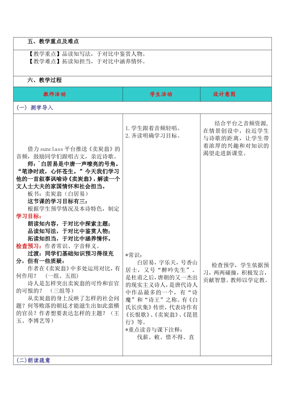 《卖炭翁》教学设计_第2页