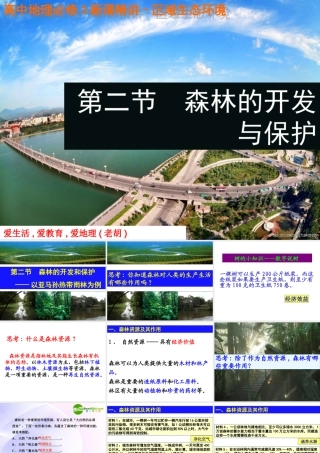 2.2-森林的开发和保护——以亚马孙热带雨林为例 83张PPT