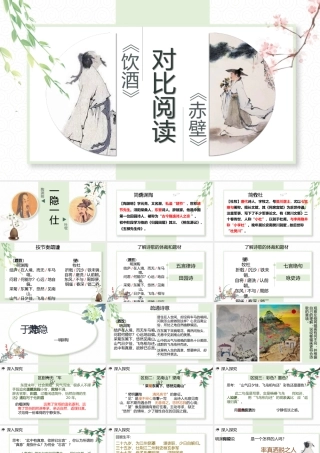对比阅读：《饮酒》与《赤壁》2022.6.10